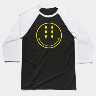 Six-Eyed Smiley Face Baseball T-Shirt